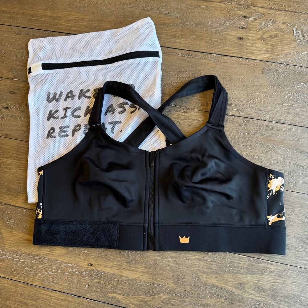 SHEFIT Flex Sports Bra 3 Luxe Black Walking Tennis Cycle Weights Compression
